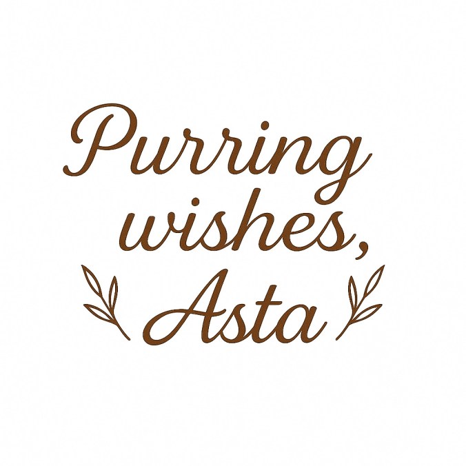 Purring wishes, Asta signature